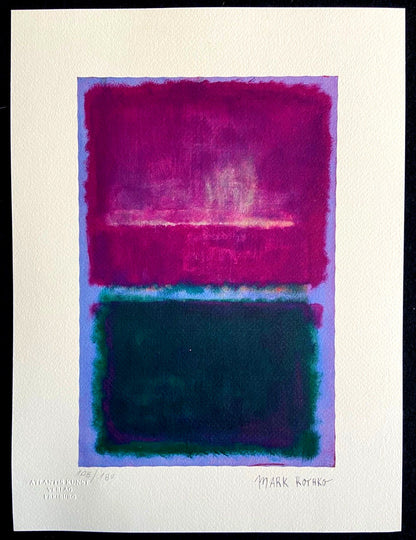 Mark Rothko Lithograph Signed Coa Numbered 180 Copies Stamped