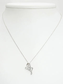 Samantha Tiara Diamond 0.06Ct Heart Motif Necklace K18Wg