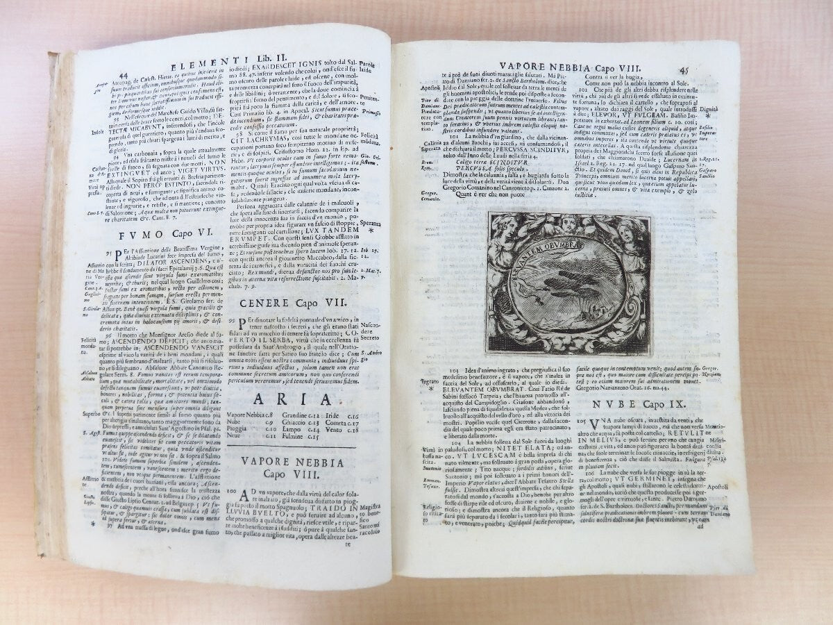 1653 First Edition Filippo Picinelli'S 'Mondo Simbolico' Illustrated Emblem Book