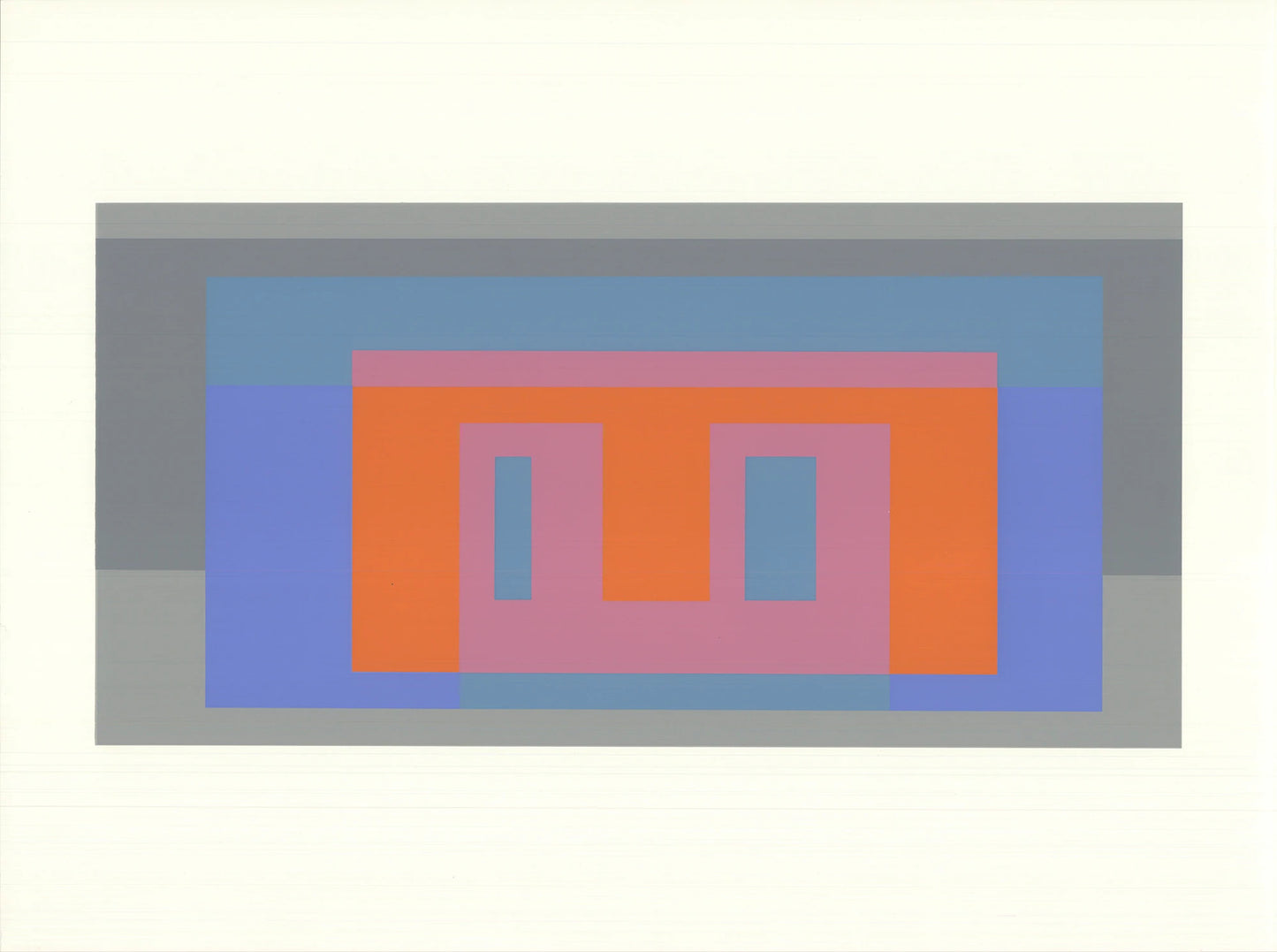 Josef Albers Formulation: Articulation I " Serigraph Abstract Gray