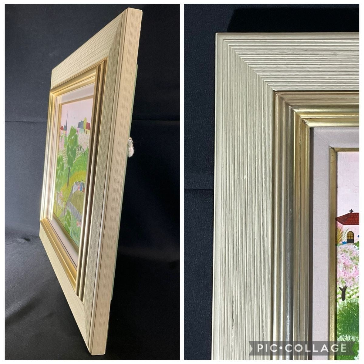 Michele Gaubour Les Maris Du Mois De Juin Original Oil Painting France 1985