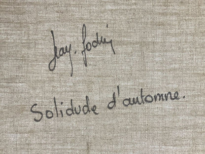 20F Jean Godin "Solitude dautomne" Original Oil Painting on Canvas Signed