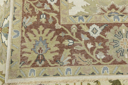 Hand-Knotted Vintage Style Floral Peshawar Osh