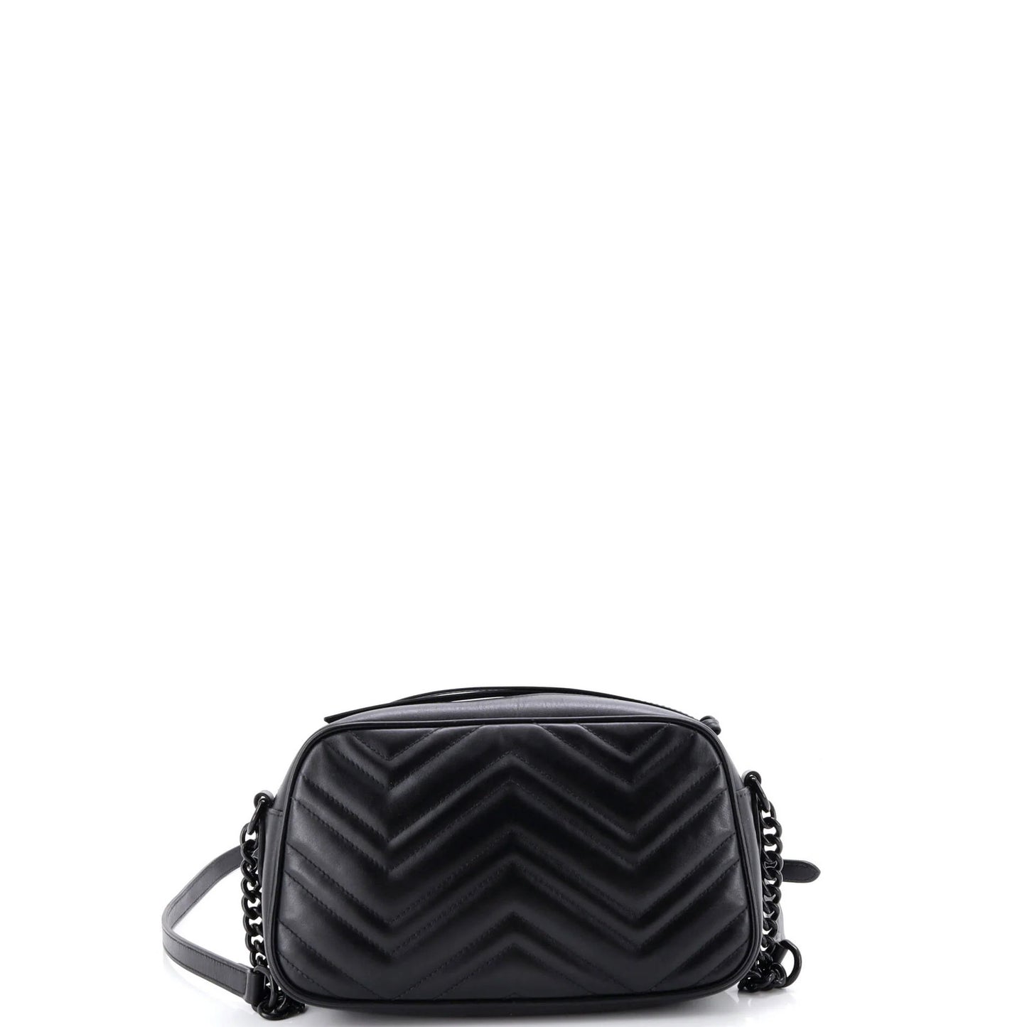 Gucci Gg Marmont Monochrome Shoulder Bag Matelasse Leather Small