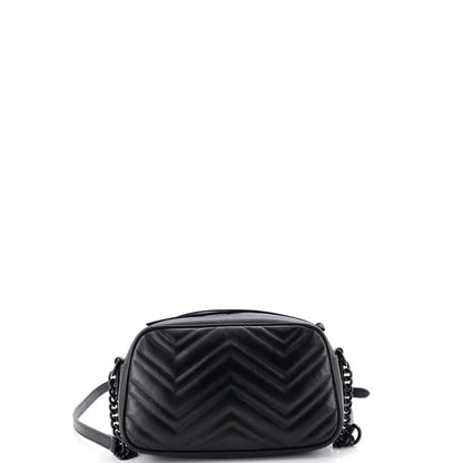 Gucci Gg Marmont Monochrome Shoulder Bag Matelasse Leather Small