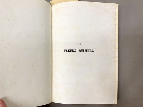 Les Fleurs Animees / J. J. Grandville Illustrated Book Two Volumes 1847