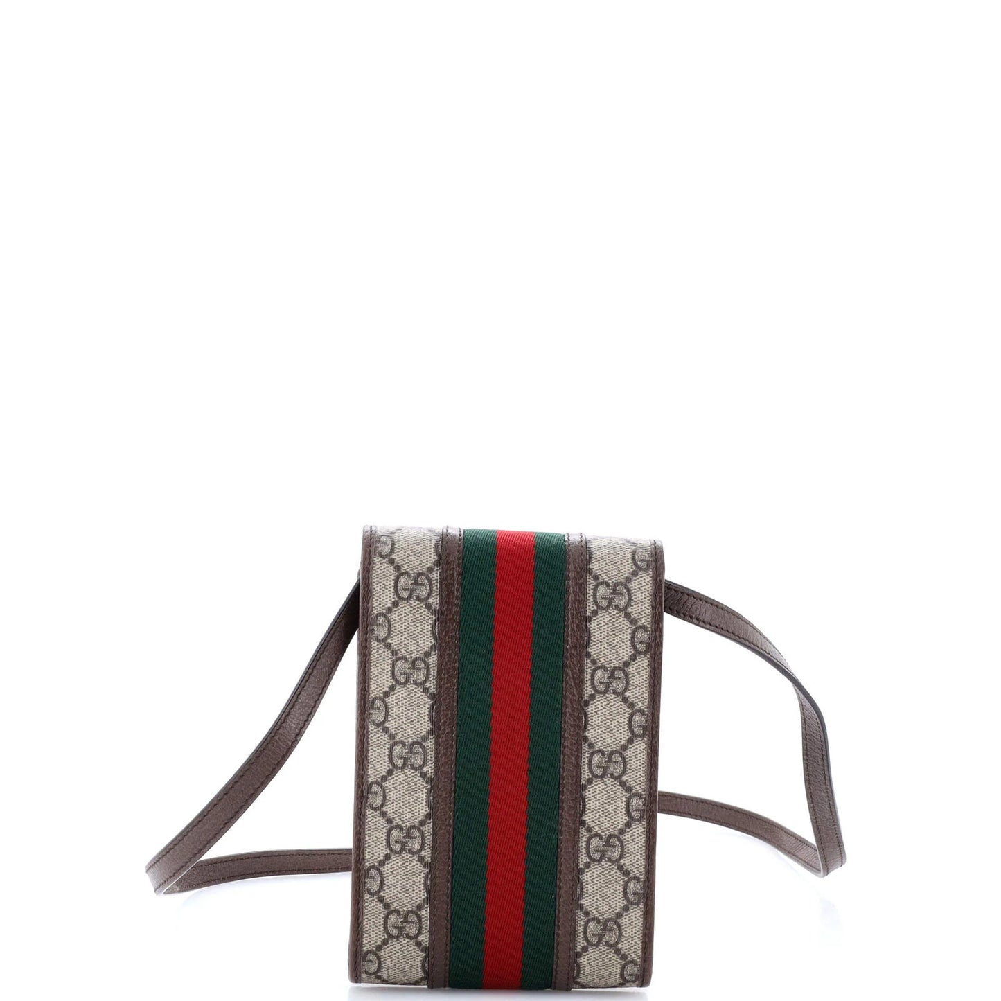 Gucci Ophidia Vertical Flap Crossbody Bag Gg Coated Canvas Mini
