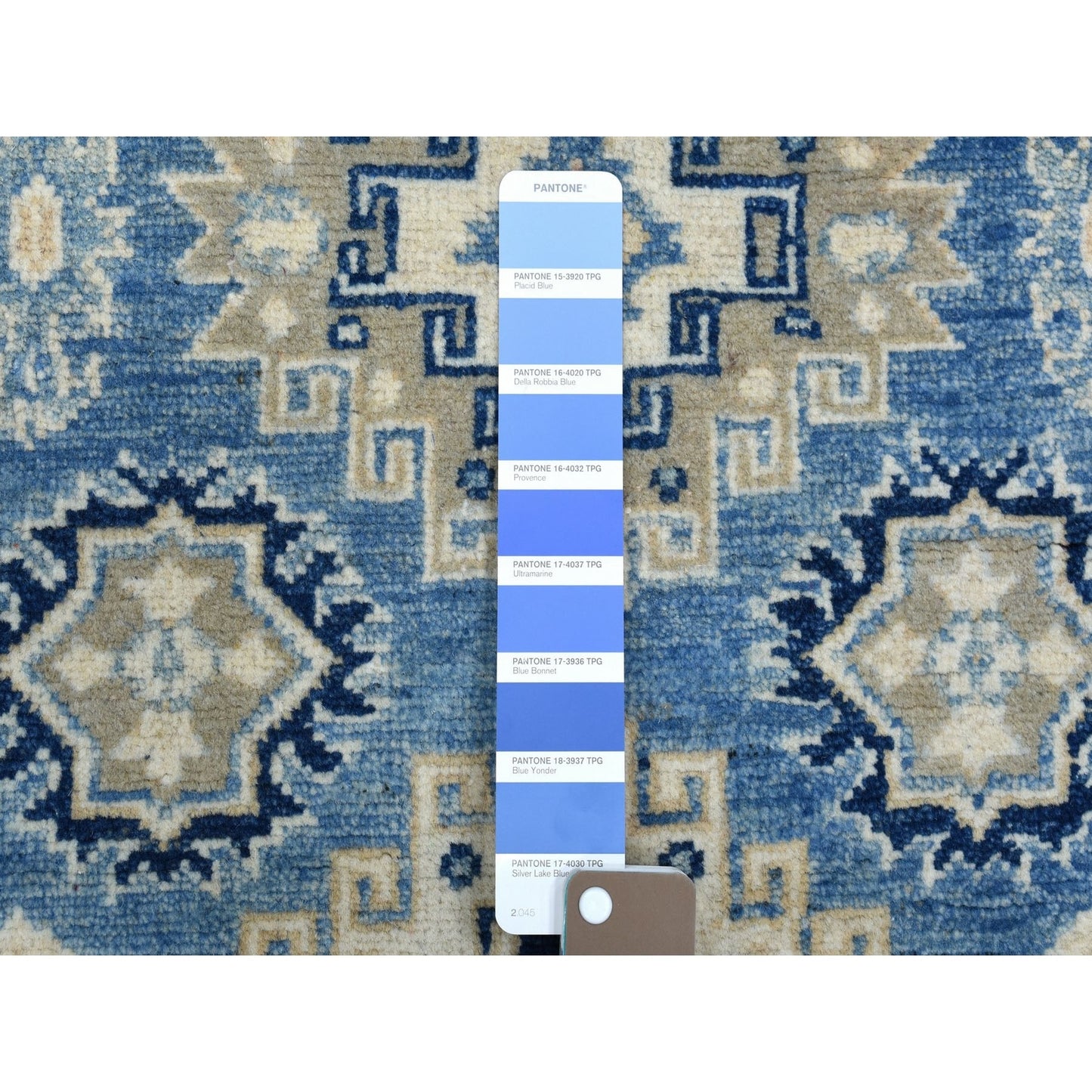 2'8"x9'6" All Over Design Hand Knotted Wool Vintage Look Kazak Runner Rug