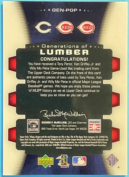 Tony Perez Ken Griffey Jr Willy Mo Pena 2004