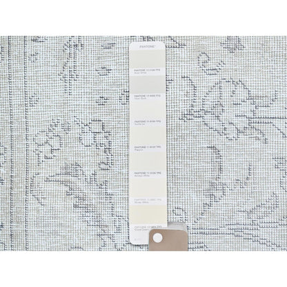 2'2"X9' Link White Fragment Vintage Zoroastrian Tebraz Runner Oriental Rug