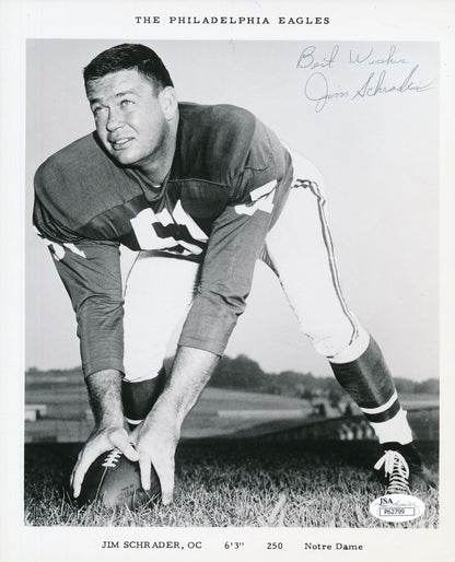 Jim Schrader Eagles Redskins Notre Dame Rare