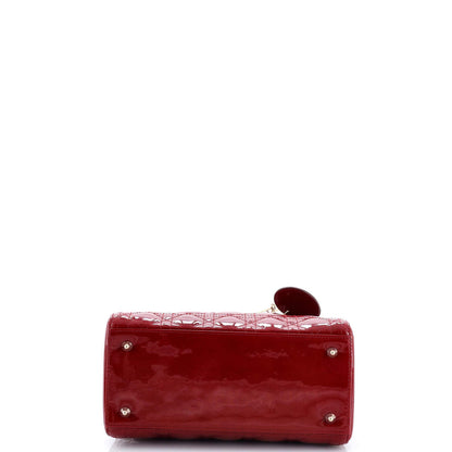 Christian Dior Lady Dior Nm Bag Cannage Quilt Patent Medium