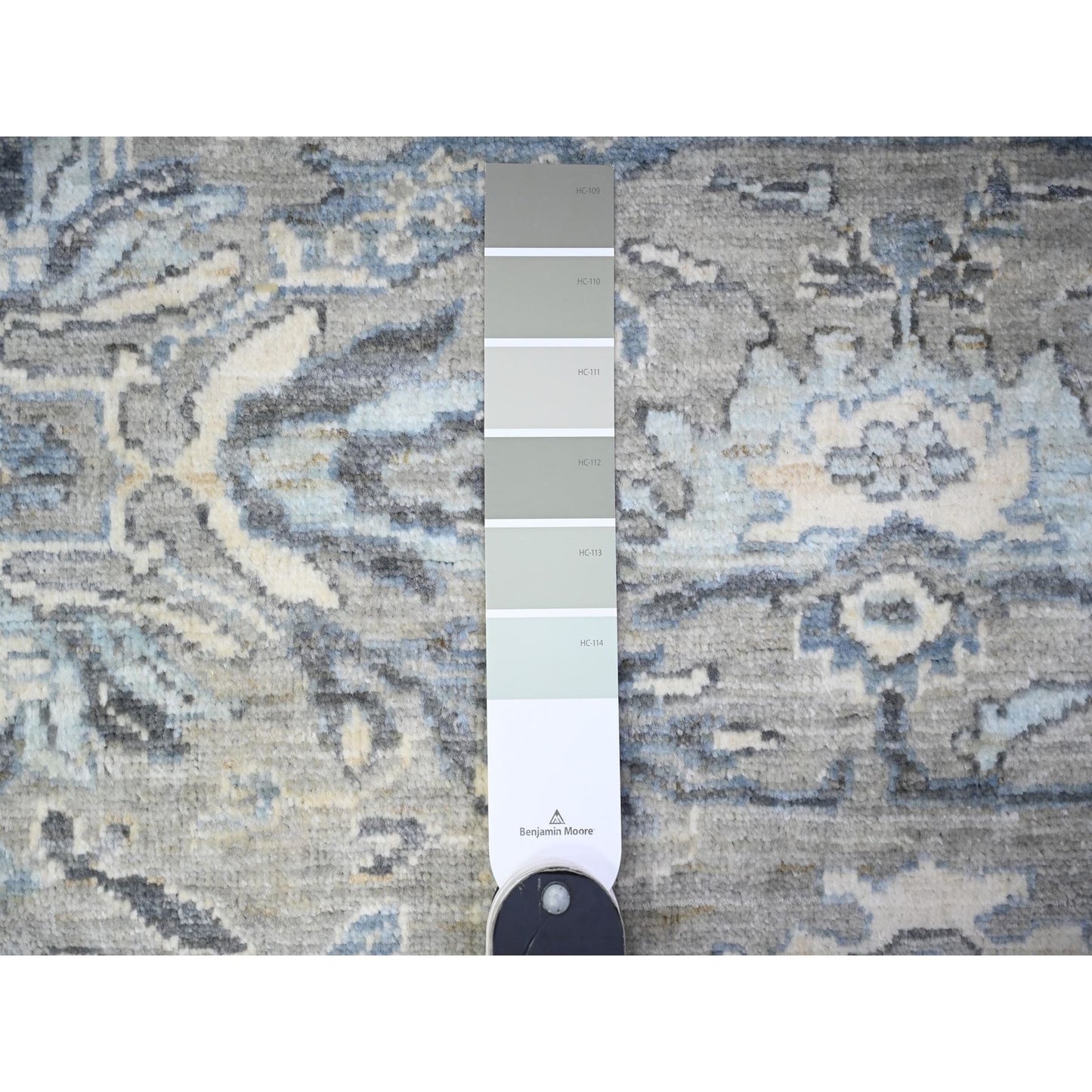 Rug 8'3"x10' Repose Gray Hand Knotted Peshawar Sickle Leaf Design Wool