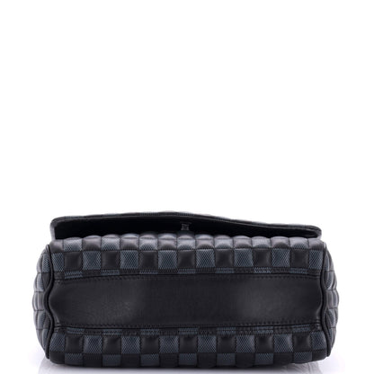 Louis Vuitton Twist Handbag Damier Quilted Calf Leather Mm