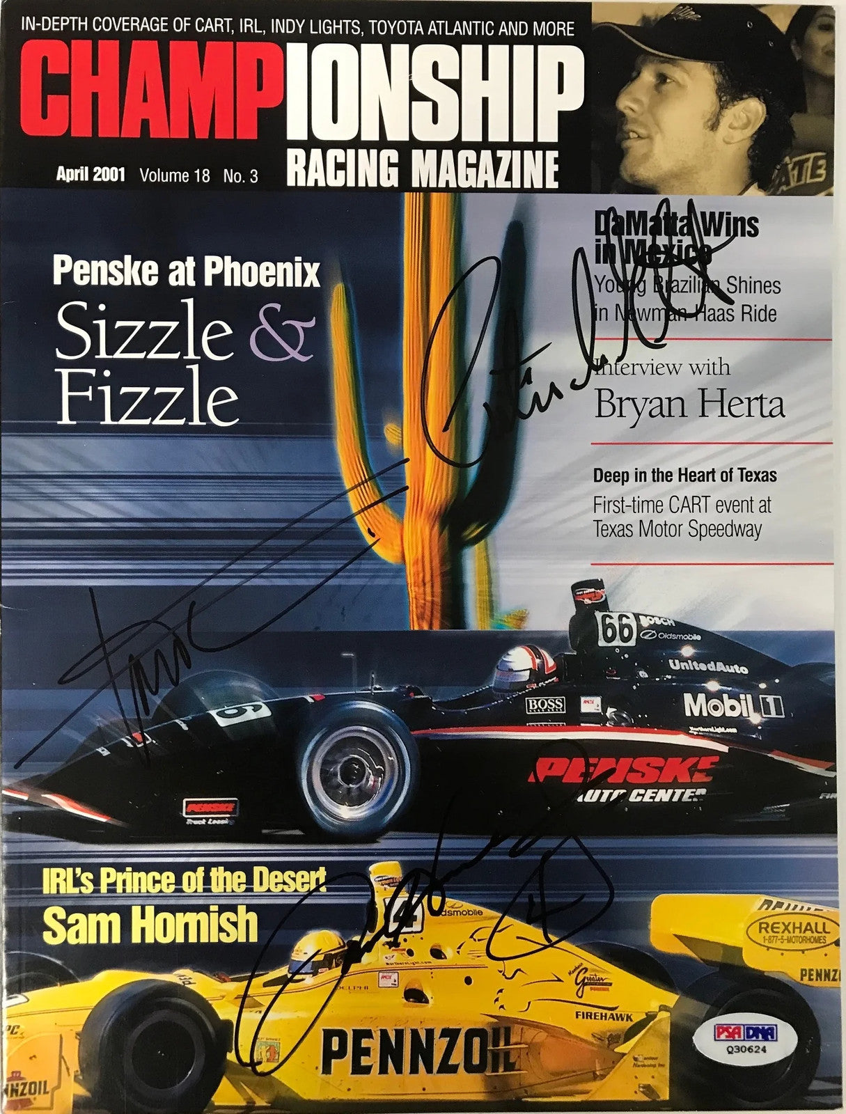 Sam Hornish Jr Christian Da Matta Gil De Ferran Signed Championship Racing April