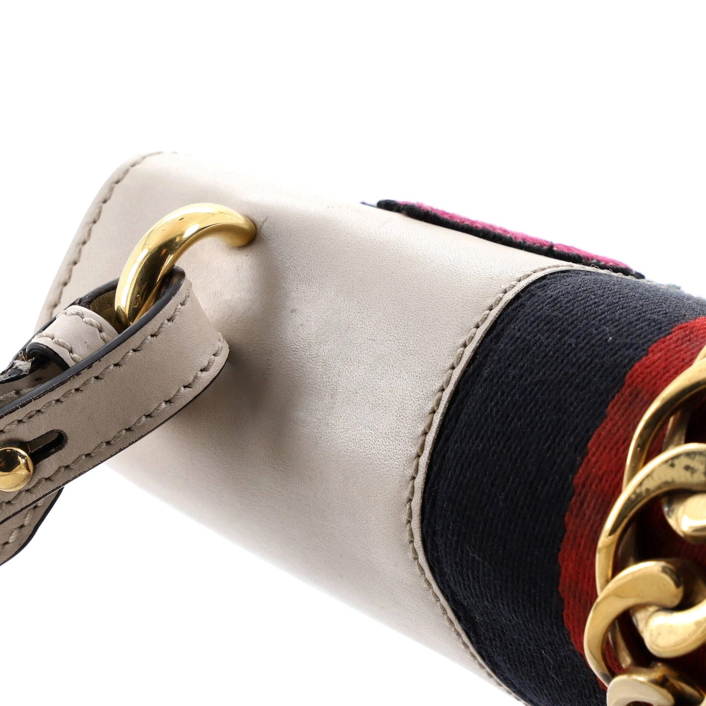 Gucci Sylvie Shoulder Bag Embroidered Leather Small