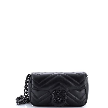 Gucci Gg Marmont Flap Belt Bag Matelasse Leather