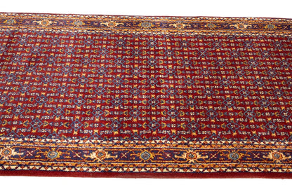 Hand knotted Indo Botemir wool runner rug oriental carpet hallway
