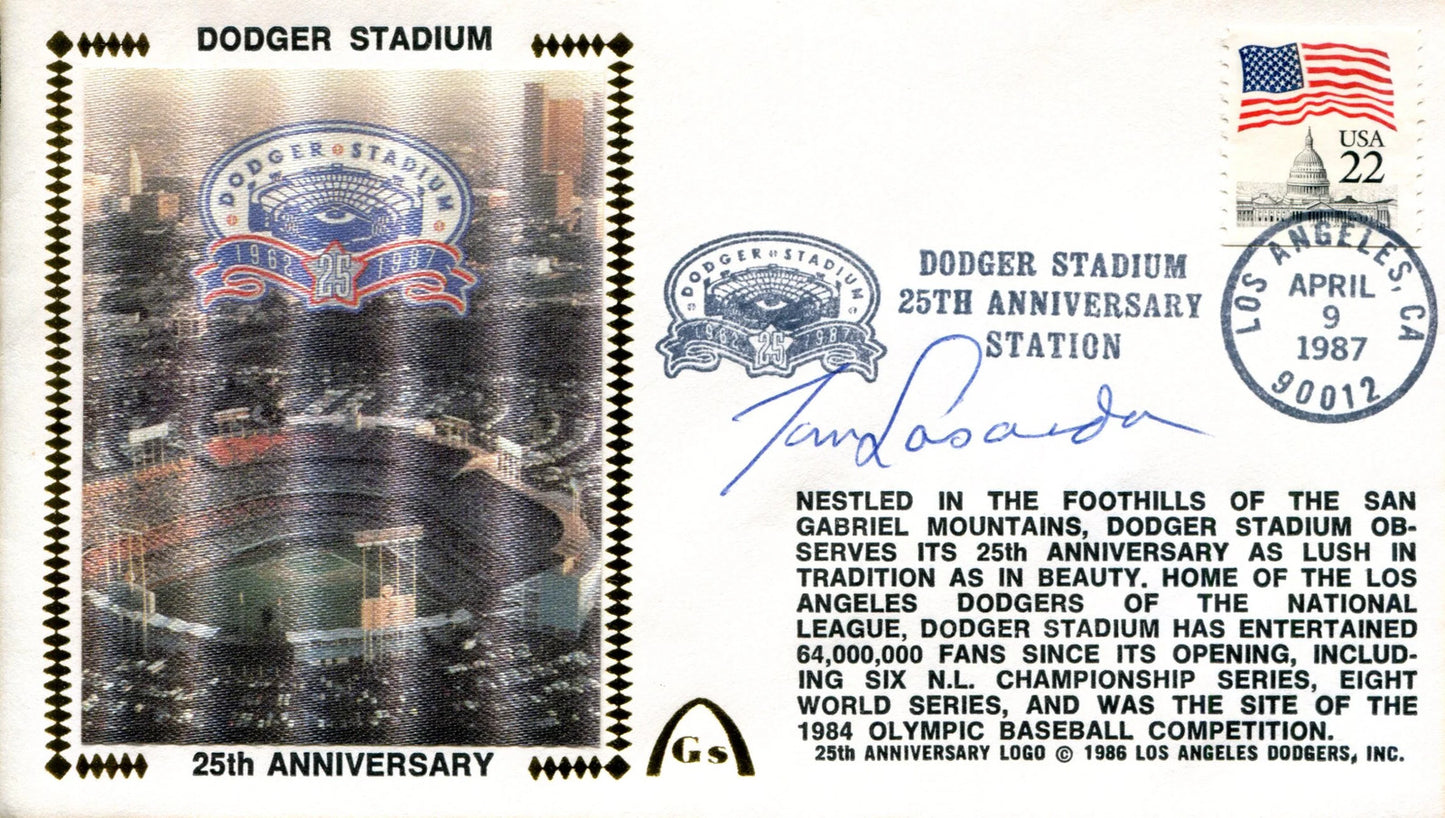 Tom Lasorda Autographed April 9Th, 1987 First Day