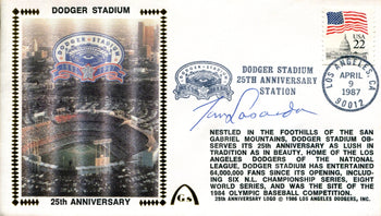 Tom Lasorda Autographed April 9Th, 1987 First Day