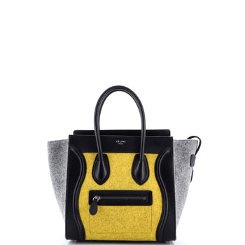 Celine Tricolor Luggage Bag Felt Micro