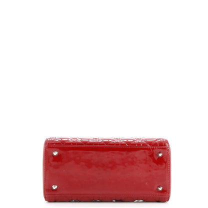 Christian Dior Lady Dior Nm Bag Cannage Quilt Patent Medium