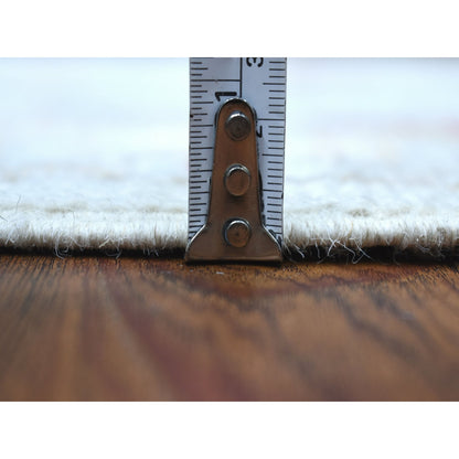 2'10"X17'3" Hand Knotted Gray Angora Oushak With Pure Wool Xl Runner Rug