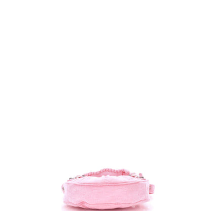 Balenciaga Le Cagole Giant Studs Shoulder Bag Terry Cloth Xs