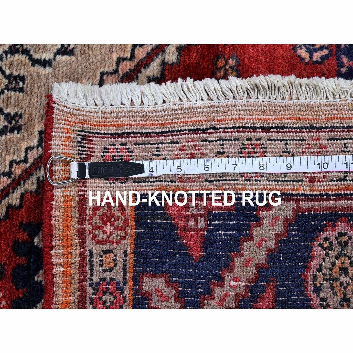 5'2"X8'8" Pure Wool Vintage Farsian Open Field Design Hand Knotted Rug