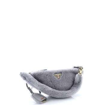 Prada Triangle Shoulder Bag Shearling Mini