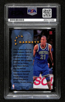 Kevin Garnett Hof Signed/Auto On Card 1995-96 Fleer Rc Card #335 Psa/Dna 198733