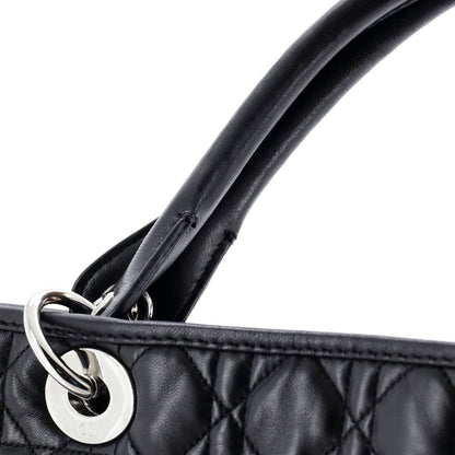 Christian Dior Lady Dior Soft Tote Cannage Quilt Lambskin Medium