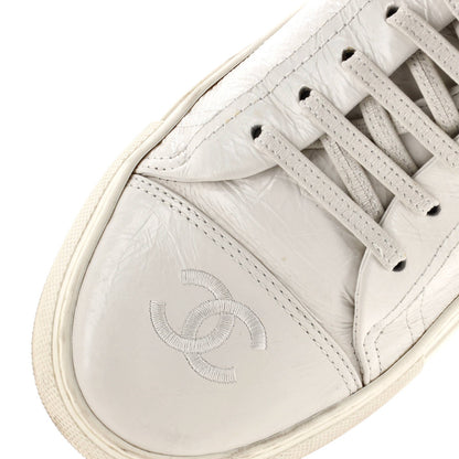 Chanel Women'S Cc Bow Low Top Sneakers Leather