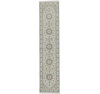 Indo-Nain Oriental Runner Rug Medallion Floral