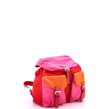 Prada Double Front Pocket Backpack Tessuto Medium