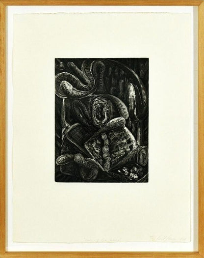 Bill Jensen (American, B. 1945) Original Intaglio Print 1989 Signed Framed Ed55