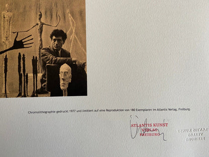 Alberto Giacometti Lithograph Coa Numbered Stamped