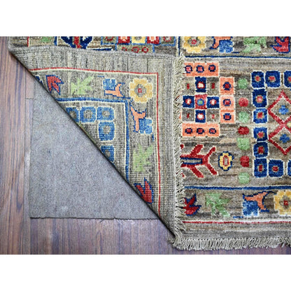8'X9'10" Gray Aryana Collection Antique Mahal Design Oriental Rug