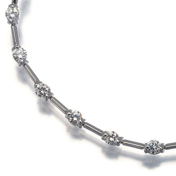 Dtc Bracelet Line Diamond 1.25Ct 18K 750 White Gold