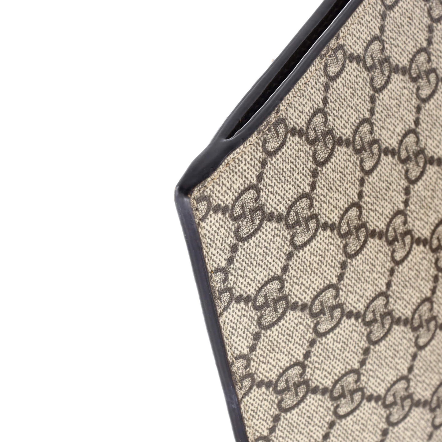 Gucci Neo Vintage Wristlet Pouch Gg Coated Canvas