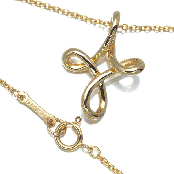 Tiffany&Co. Necklace Infinity Cross 18K 750 Yellow Gold