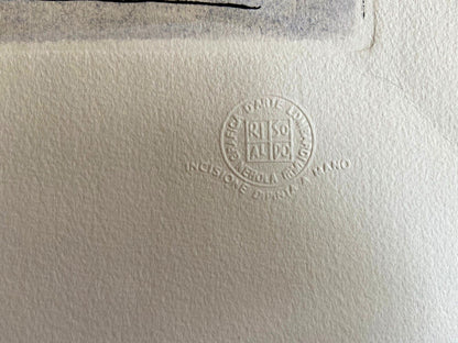 Aldo Riso "Scilla" 60X80 Hand-Painted Etching - Authenticated - Hand-Signed