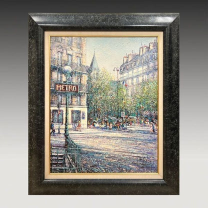 Guy Dessapt (France) Saint-Germain-Des-Prs Painting Oil Canvas Signed Framed
