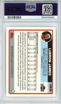 Lebron James 2006 Topps Card #123 (Psa Gem Mt 10)