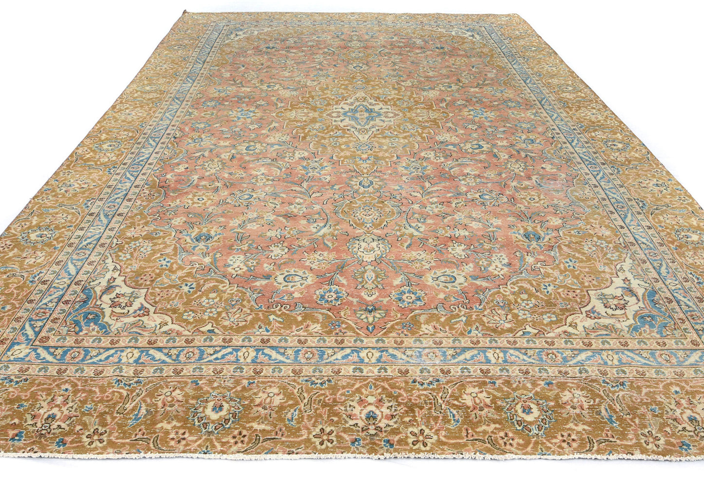 Semi-Antique Stone-Washed Oriental Rug Distressed