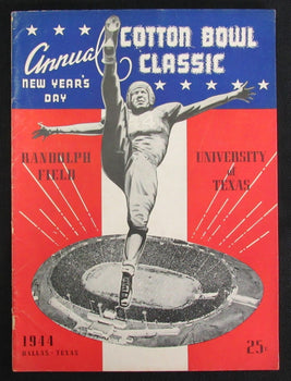 1944 Cotton Bowl Program - Longhorns Vs. Ramblers