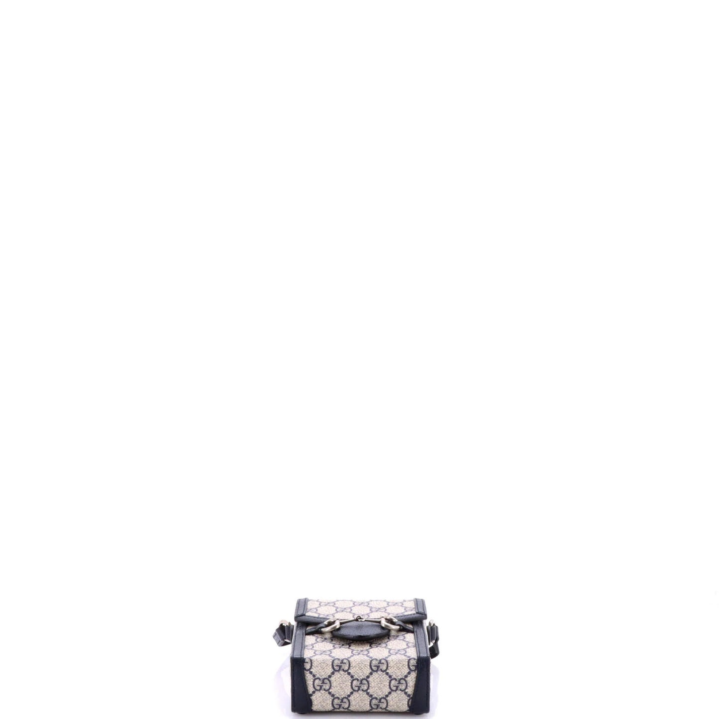 Gucci Horsebit 1955 Crossbody Bag Gg Coated Canvas With Leather Mini
