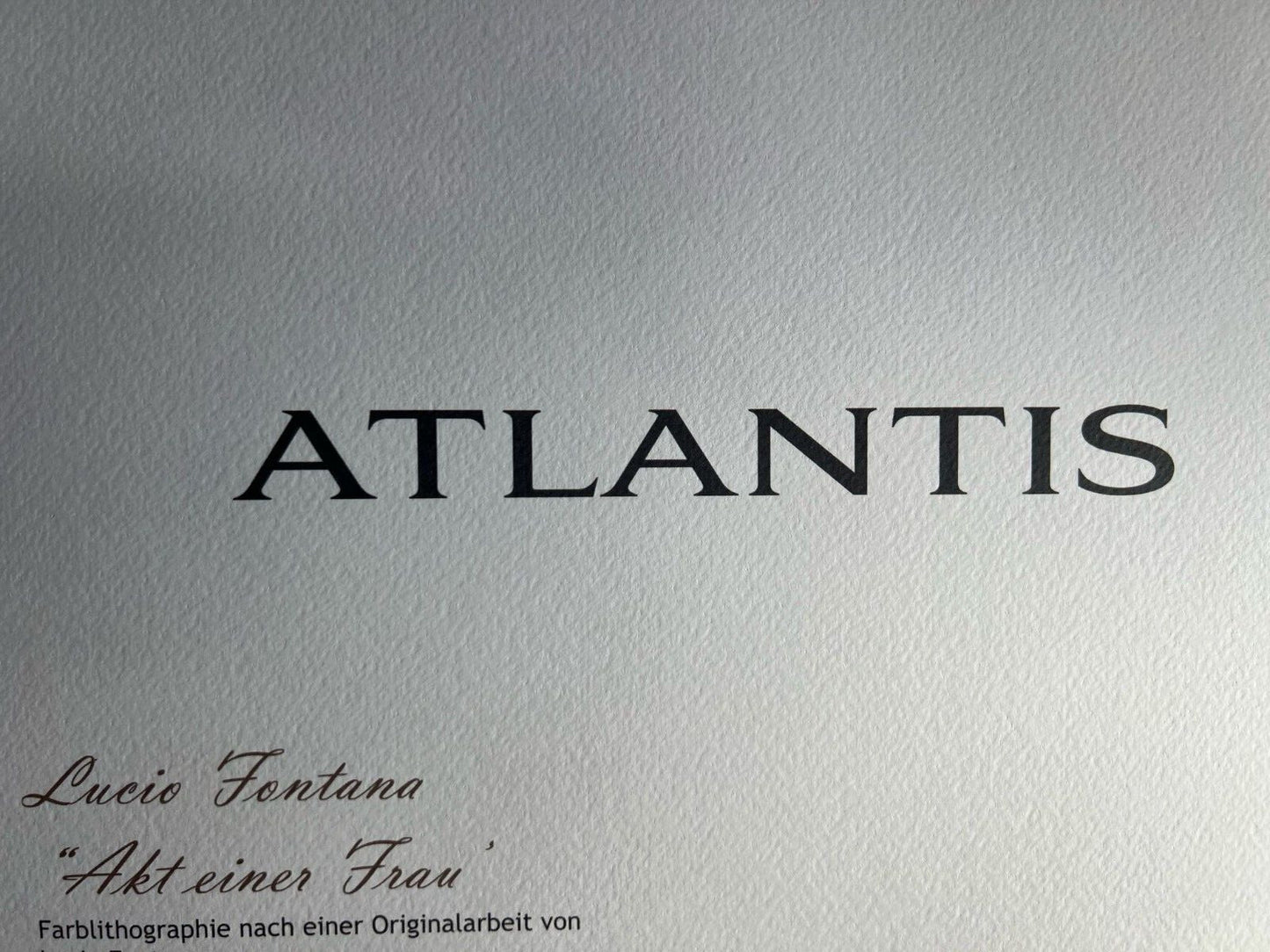 Lucio Fontana Lithograph 1978 Coa Signed In Pen Numbered In Pencil