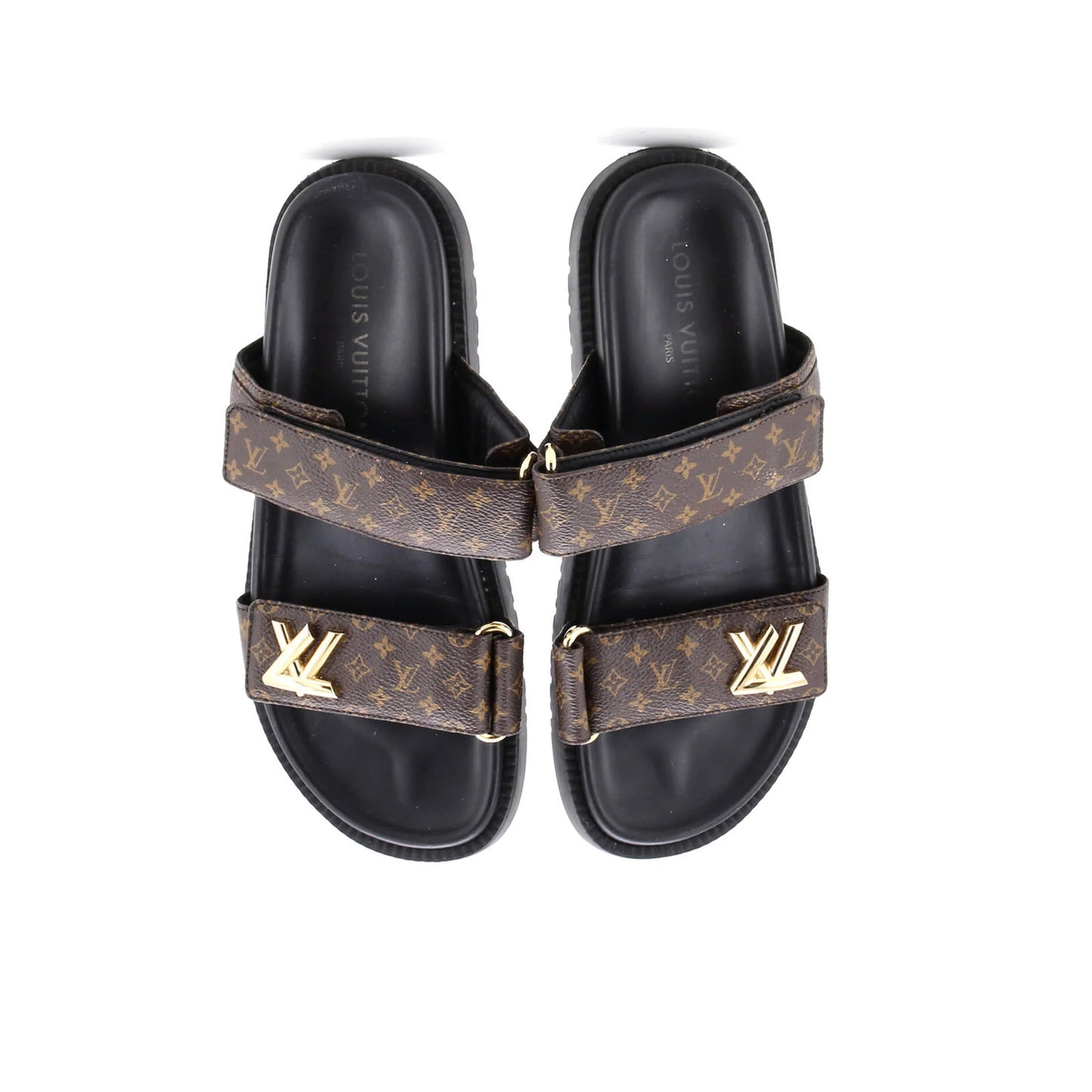 Louis Vuitton Women'S Sunset Comfort Flat Mules Monogram Canvas