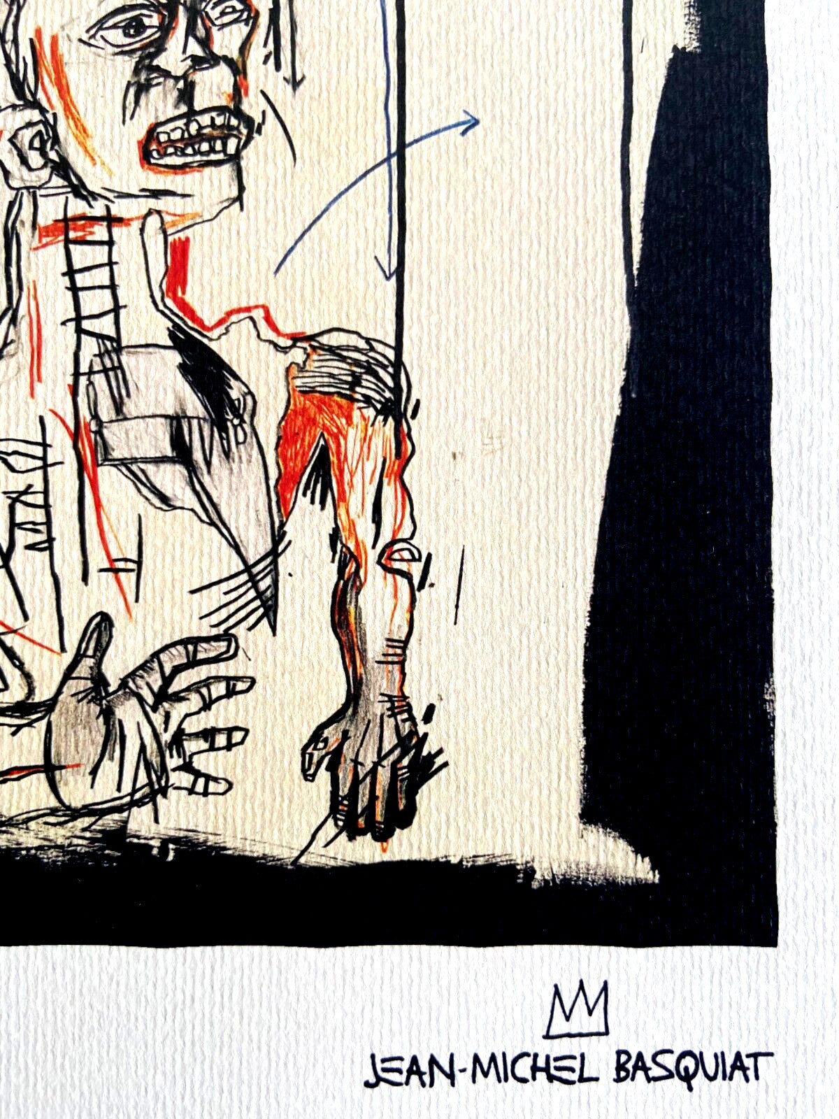 Jean-Michel Basquiat Lithograph Coa Signed Stamp